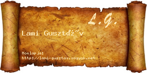 Lami Gusztáv névjegykártya