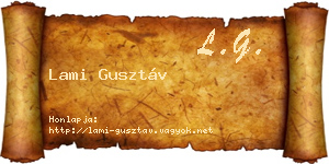 Lami Gusztáv névjegykártya